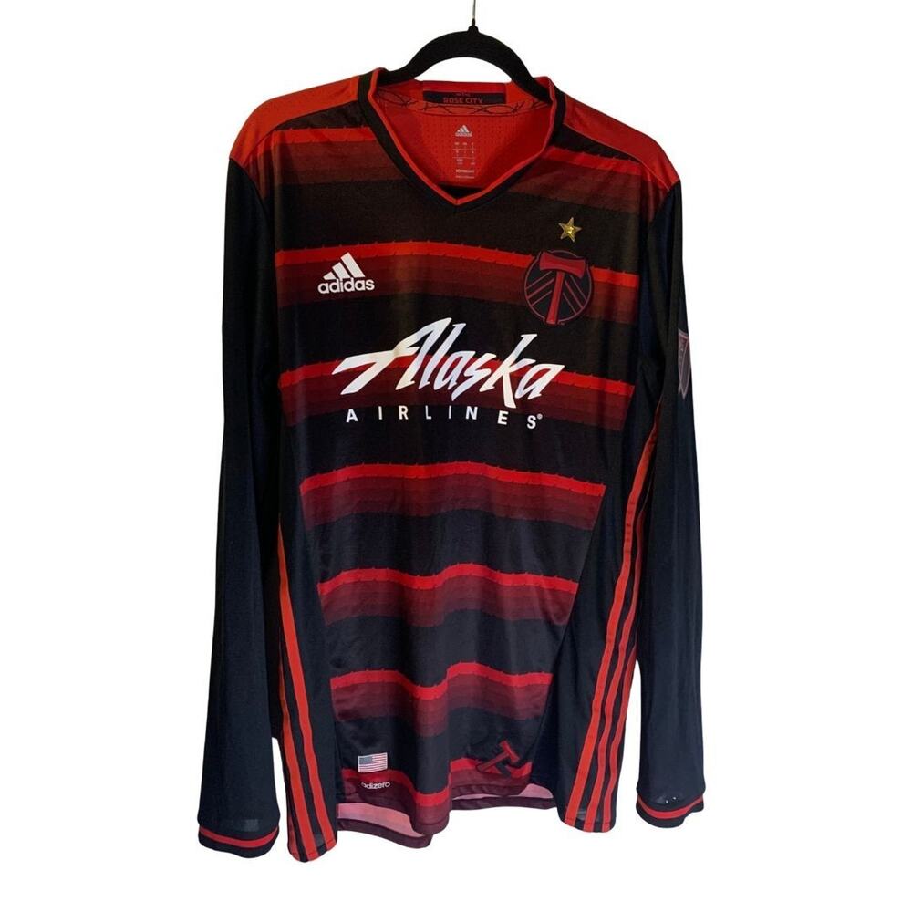 Adidas Men's Portland Timbers 2015 2016 Gold Star Champion Jersey Size L Adizero